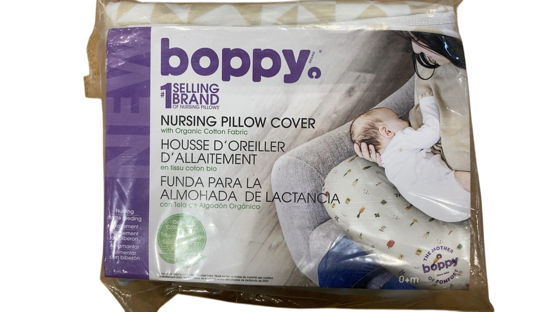 Shop Boppy Organic Nursing and Infant Support Pillow Slipcover, Beige Checkered Quilt at Goodbuygears