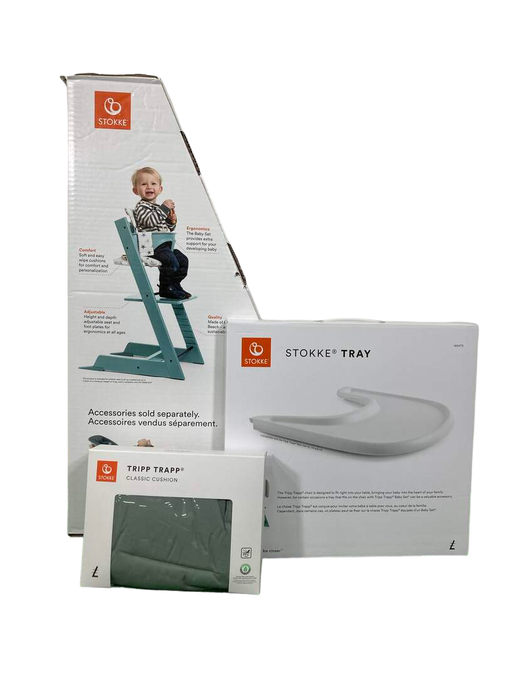 Shop Stokke Tripp Trapp Complete High Chair, Natural, Glacier Green at Goodbuygears