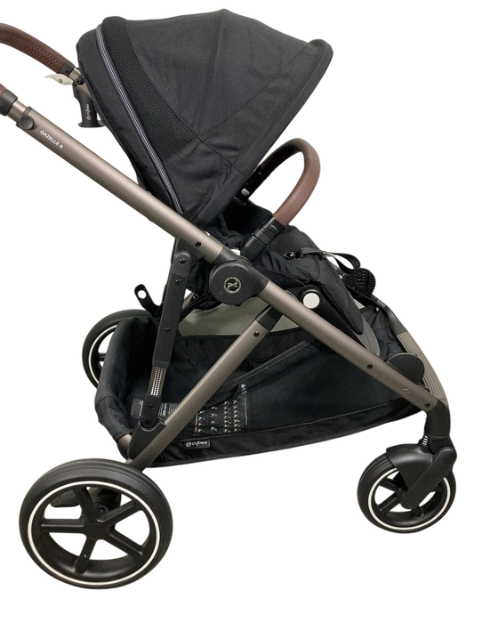 Shop Cybex Gazelle S Modular Stroller, 2024, Moon Black, Taupe Frame at Goodbuygears