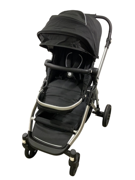 Shop Mockingbird Single to Double 2.0 Stroller, 2024, Black, Silver With Black Leather, Windowpane at Goodbuygears