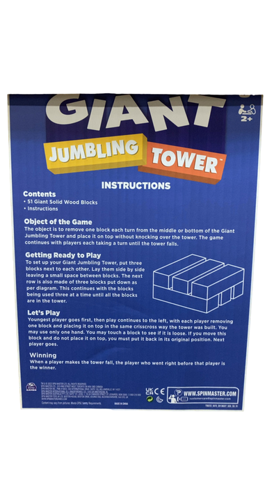 Shop SpinMaster Giant Jumbling Tower Game with Wood Blocks at Goodbuygears