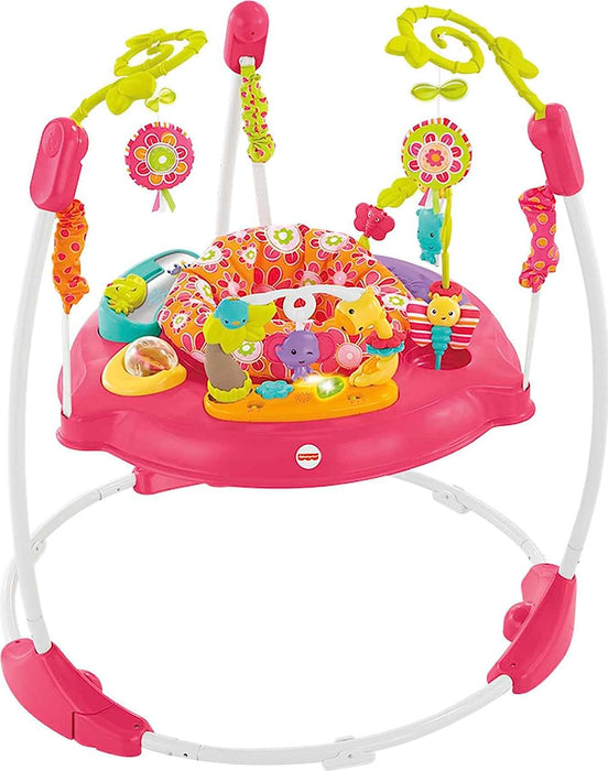 used Fisher Price Jumperoo Activity Center, Pink Petals