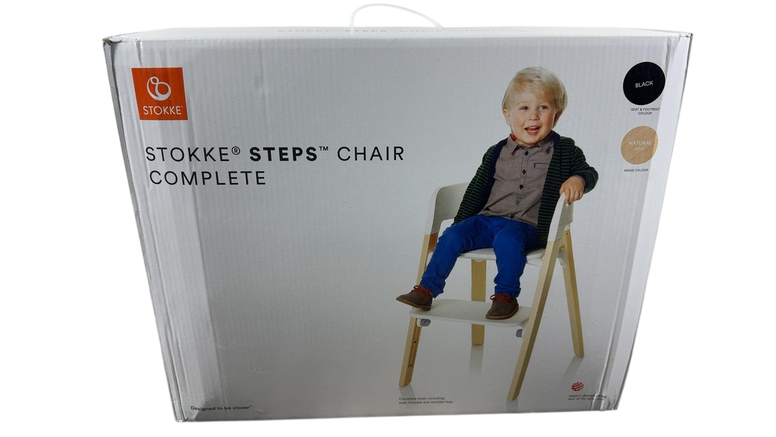 Shop Stokke Steps Chair, Black/Natural at Goodbuygears