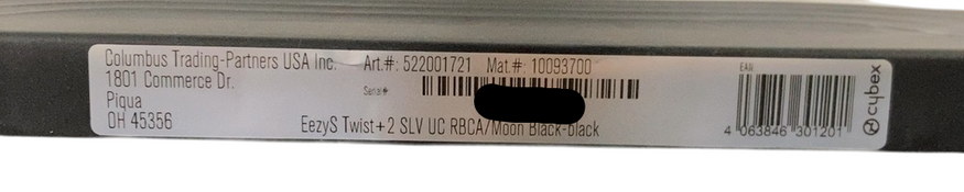Shop Cybex Eezy S Twist+2 Stroller, 2022, Moon Black at Goodbuygears