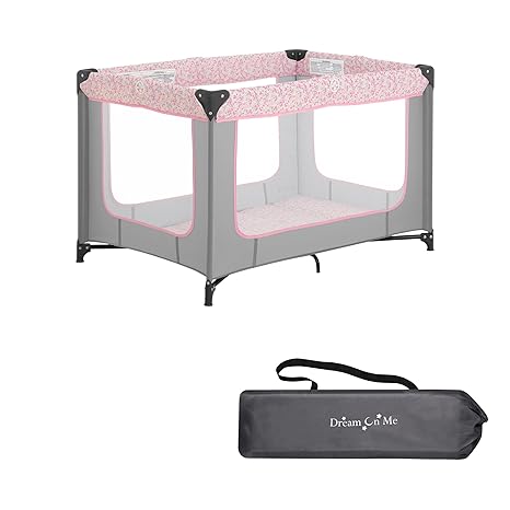 Dream On Me Zodiac Portable Playard, Grey/Pink