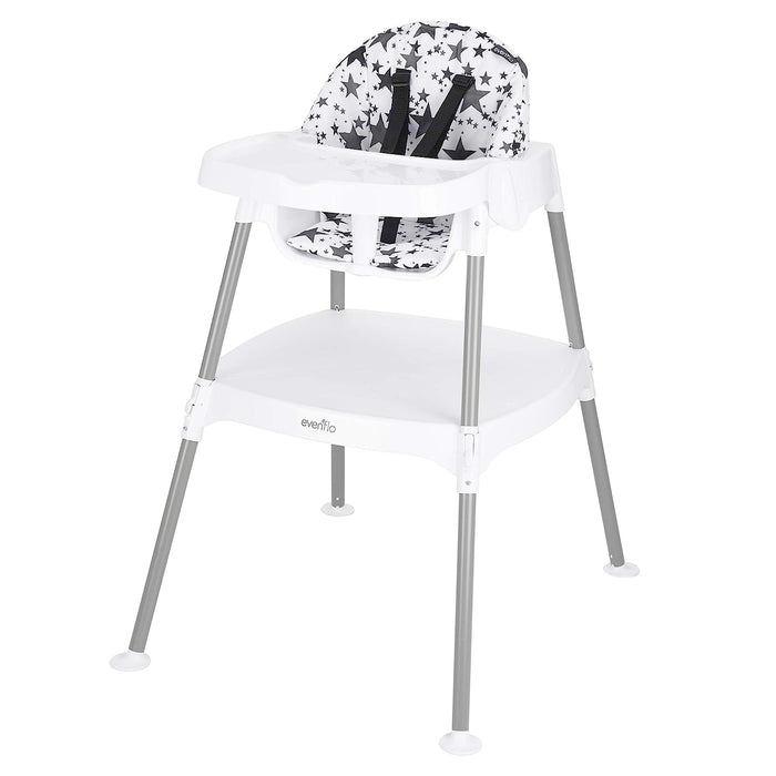 Evenflo 4-in-1 Eat & Grow Convertible High Chair, Pop Star White