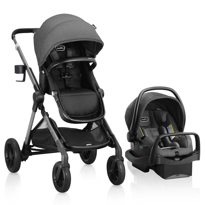 Shop Evenflo Pivot Xpand Travel System with LiteMax Infant Car Seat, 2024, Sabino Gray at Goodbuygears