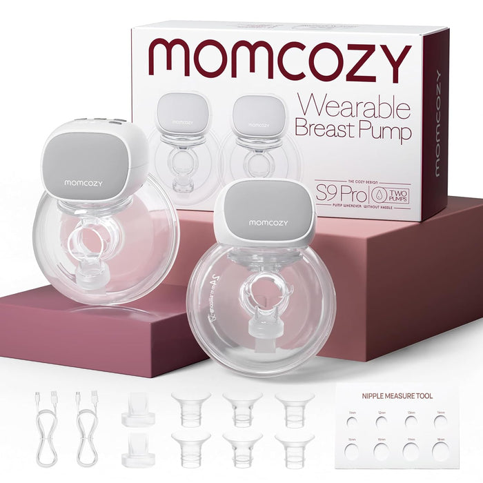 Momcozy S9 Pro Double Wearable Breast Pump, Gray