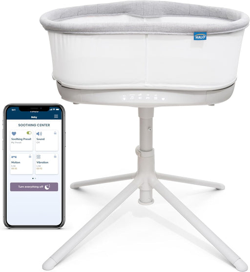 Shop Halo BassiNest Connected Swivel Sleeper 3.0, White/Grey at Goodbuygears