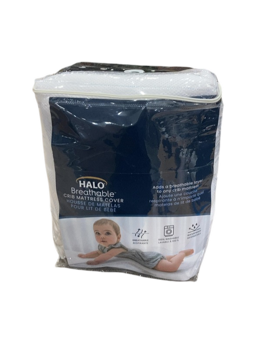 Shop Halo Breathable Crib Mattress Cover, White at Goodbuygears