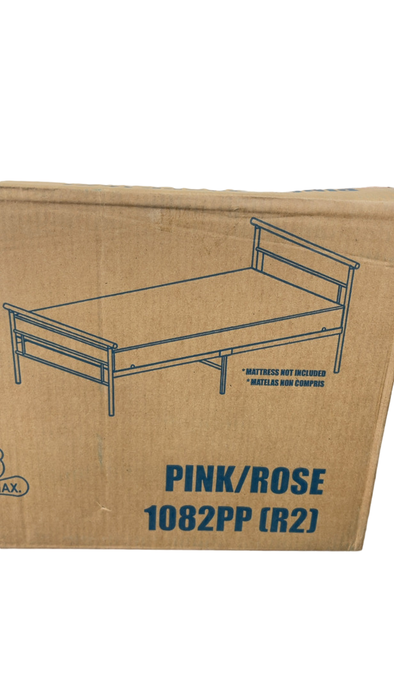 Shop BK Furniture Seattle Metal Twin Bed, Pink at Goodbuygears