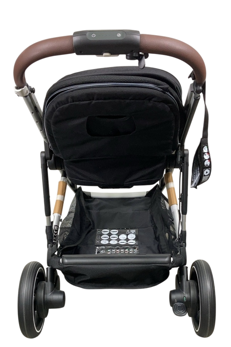Shop Cybex e-Gazelle S Stroller, Silver, Moon Black, 2024 at Goodbuygears
