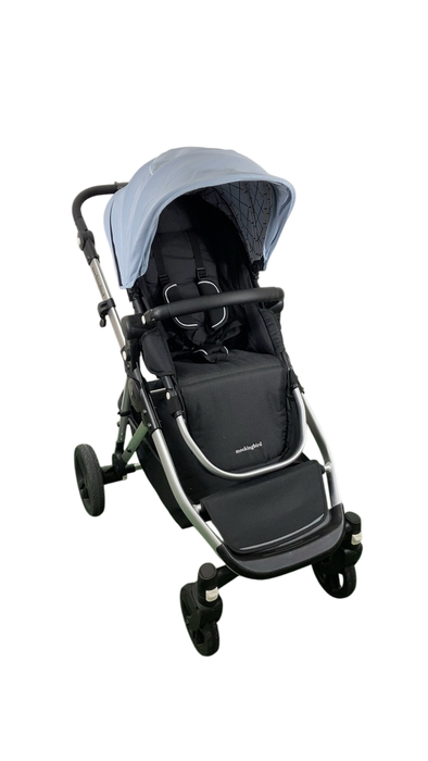 Shop Mockingbird Single to Double 2.0 Stroller, 2024, Silver With Black Leather, Sky, Windowpane at Goodbuygears