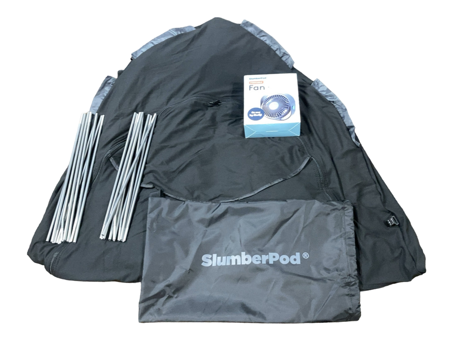 Shop SlumberPod 3.0 Sleep Canopy with Fan, Black with Gray Accents at Goodbuygears