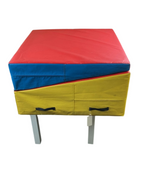 Shop Folding Gym Mat, 64lx14w, Red,Blue,Yellow at Goodbuygears