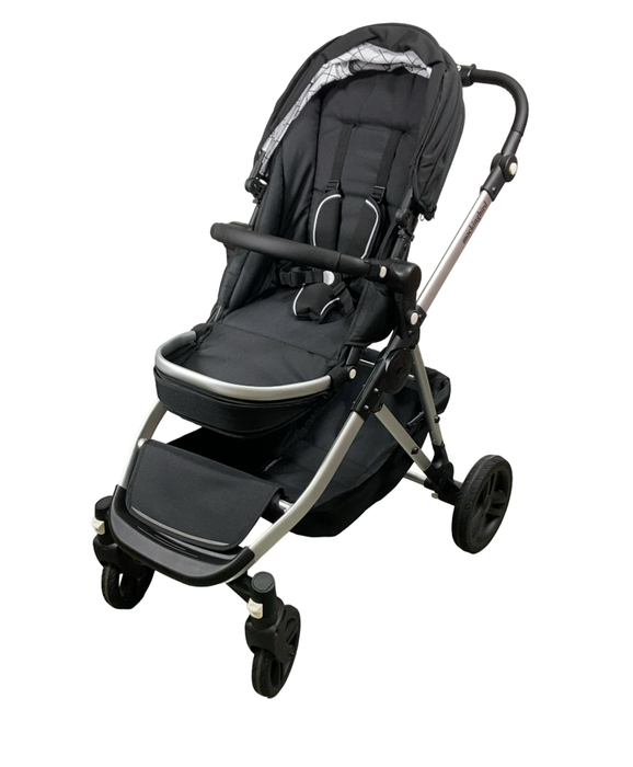 Shop Mockingbird Single to Double 2.0 Stroller, Black, Windowpane, Silver With Black Leather, 2024 at Goodbuygears