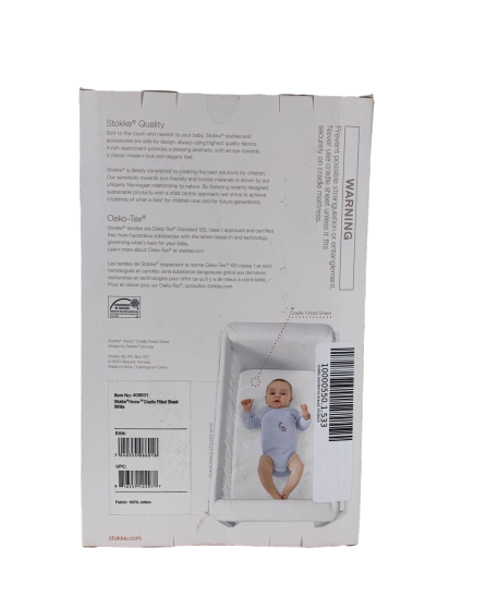 Stokke Home Cradle Fitted Sheet 2 Pack, White