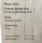 Shop Silver Cross Wave Stroller, 2022, Onyx at Goodbuygears