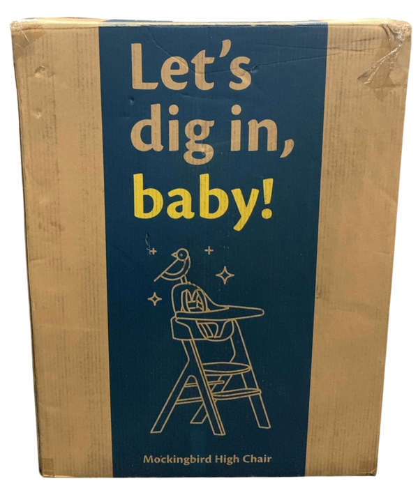 Shop Mockingbird High Chair, 2.0, Natural Beech, White at Goodbuygears