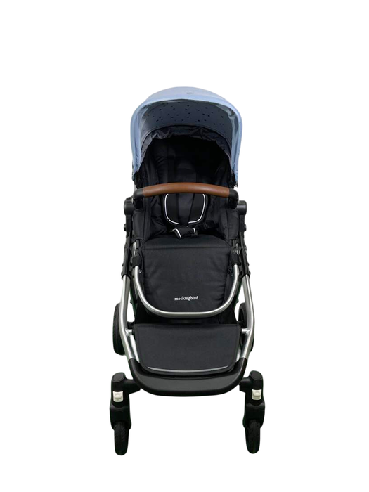 Shop Mockingbird Single to Double 2.0 Stroller, 2024, Silver With Penny Leather, Sky, Watercolor Drops at Goodbuygears