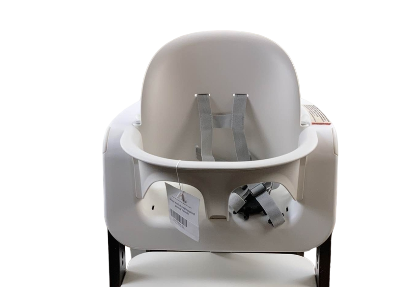 Stokke Steps High Chair, White Seat Hazy Grey Legs