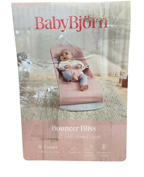Shop BabyBjorn Bouncer Bliss, Light Pink 3D Jersey, Light Gray Frame at Goodbuygears