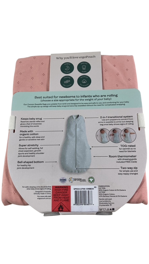 Shop ErgoPouch Cocoon Swaddle Bag, Berries, 6-12m, 0.2 TOG at Goodbuygears