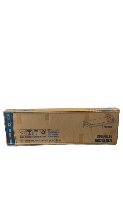Shop BK Furniture Seattle Metal Twin Bed, Blue at Goodbuygears
