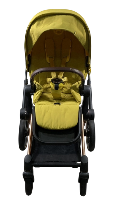 Shop Cybex PRIAM Stroller, 2022, Mustard Yellow, Rosegold at Goodbuygears