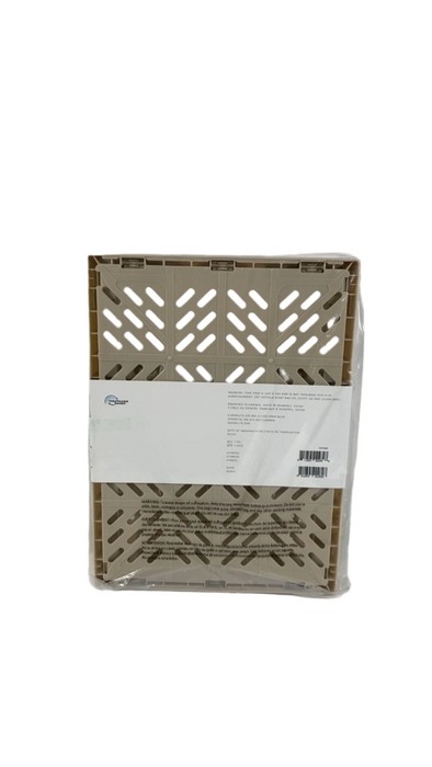 3 Sprouts Modern Folding Crate, Sand, Medium