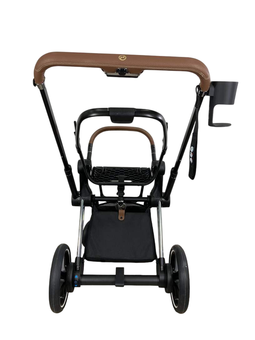 Shop Cybex PRIAM Stroller Frame And Seat, 2021, Chrome/Brown at Goodbuygears