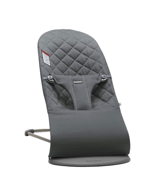 Shop BabyBjorn Bouncer Bliss, Dark Gray Frame, Anthracite Cotton Classic Quilt at Goodbuygears