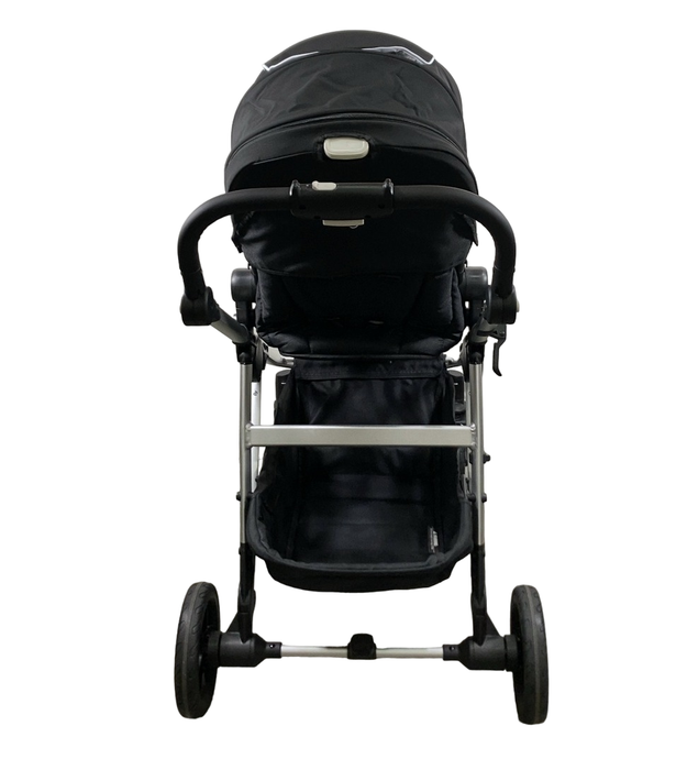 Shop Mockingbird Single to Double 2.0 Stroller, 2024, Black, Silver With Black Leather, Watercolor Drops at Goodbuygears