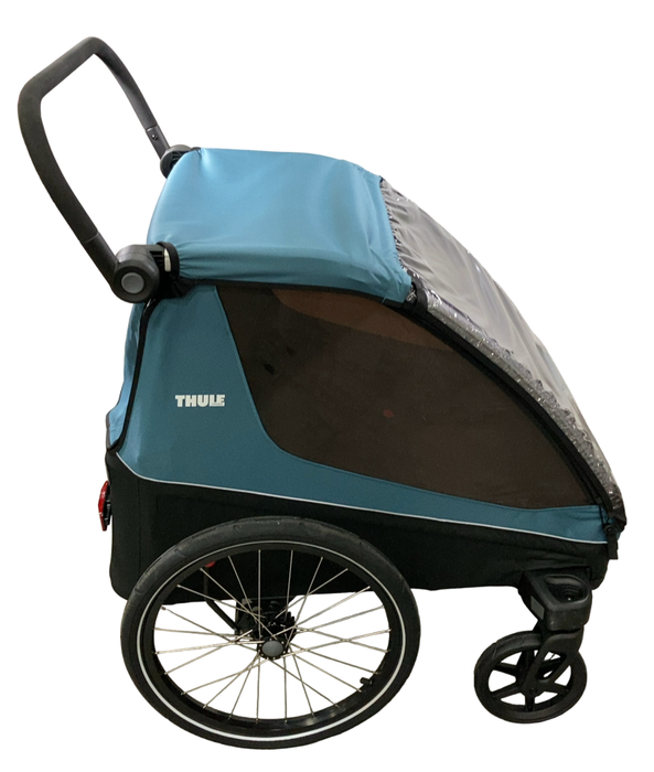 Shop Thule Courier Bike Convertible Trailer, 2022, Aegean Blue at Goodbuygears