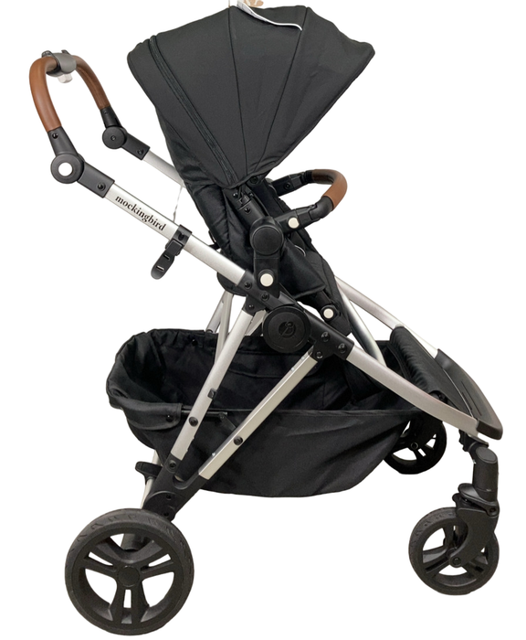 Shop Mockingbird Single to Double 2.0 Stroller, 2024, Black, Silver With Penny Leather, Windowpane at Goodbuygears