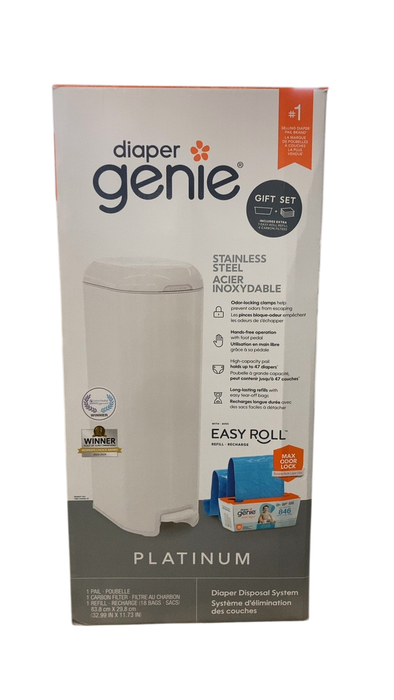 Shop Diaper Genie Platinum Pail Gift Set, Lily White at Goodbuygears