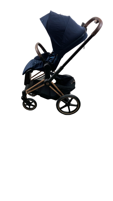Shop Cybex PRIAM Stroller, 2022, Nautical Blue, Rosegold at Goodbuygears
