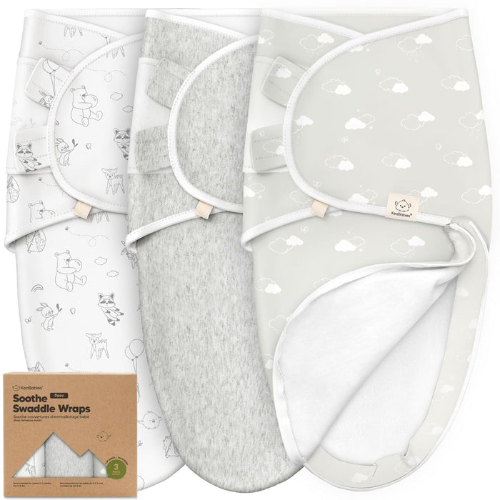 Shop KeaBabies Soothe Zippy Swaddle Wraps 3 Pack, Aspire at Goodbuygears