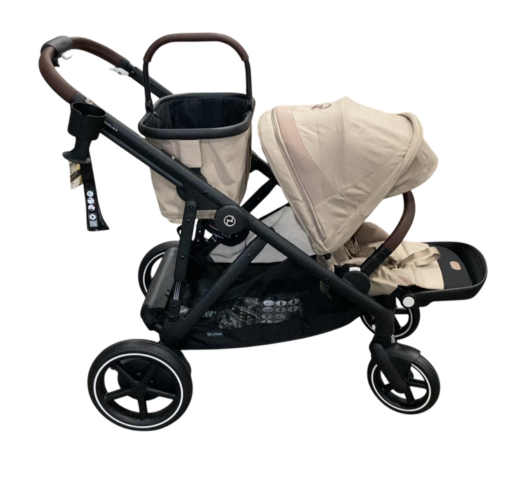 Shop Cybex e-Gazelle S Stroller, 2024, Almond Beige, Black at Goodbuygears