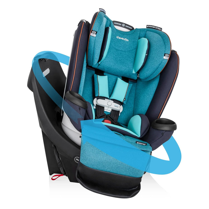Shop Evenflo Gold Revolve 360 Extend All-in-one Rotational Car Seat With SensorSafe, 2024, Sapphire at Goodbuygears