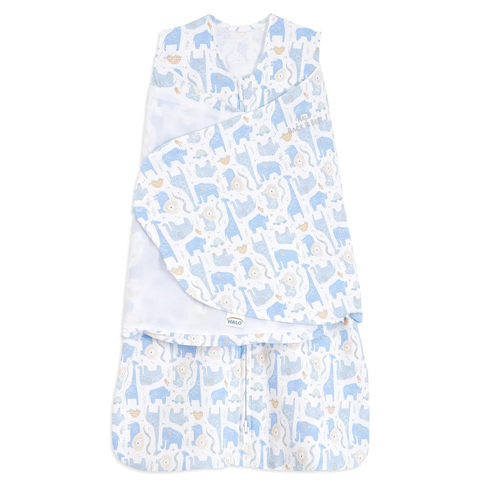 Halo SleepSack Swaddle, Small, Blue Safari