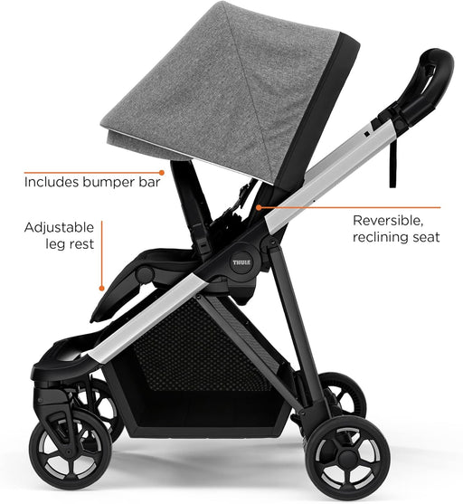 Shop Thule Shine Stroller, Aluminum, 2023, Grey Melange at Goodbuygears