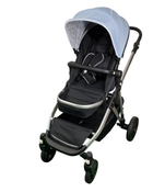 Shop Mockingbird Single to Double 2.0 Stroller, 2024, Silver with Black Leather, Windowpane, Sky at Goodbuygears