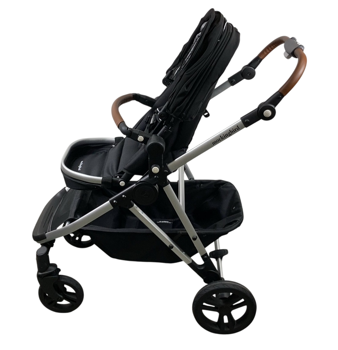 Shop Mockingbird Single to Double 2.0 Stroller, 2024, Black, Silver With Penny Leather, Windowpane at Goodbuygears
