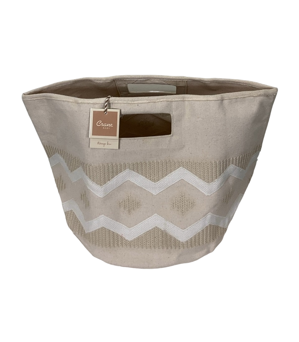 Shop Crane Baby Chevron Neutral Storage Bin at Goodbuygears
