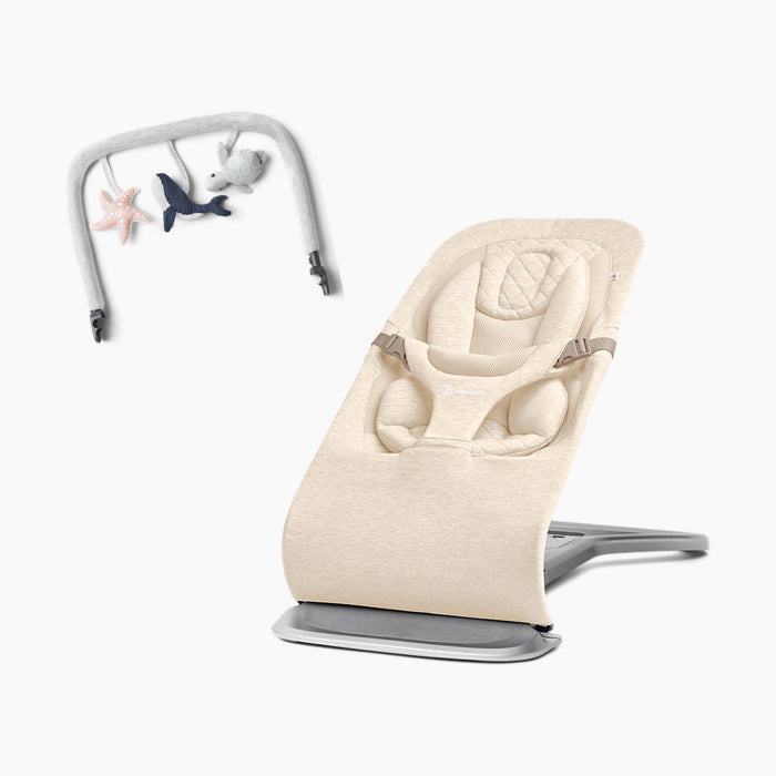Shop Ergobaby Evolve Bouncer & Toy Bar Bundle, Cream at Goodbuygears