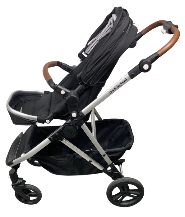 Shop Mockingbird Single 2.0 Stroller, 2024, Black, Silver With Penny Leather, Watercolor Drops at Goodbuygears
