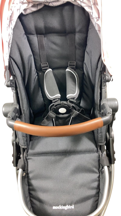 Shop Mockingbird Single 2.0 Stroller, 2024, Bloom, Silver With Penny Leather, Windowpane at Goodbuygears