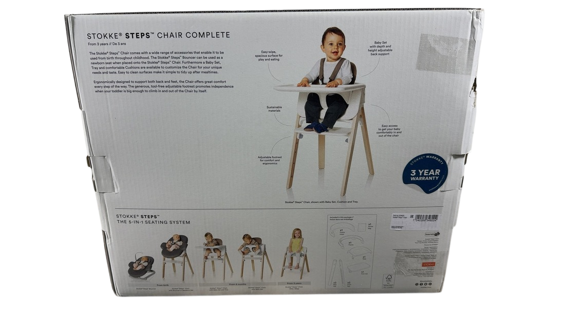 Shop Stokke Steps Chair, Black/Natural at Goodbuygears