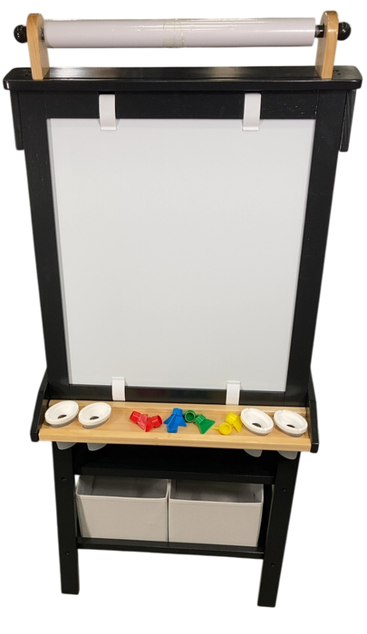 Shop Little Partners Deluxe Learn 'N Play Art Center Easel, Charcoal with Natural at Goodbuygears